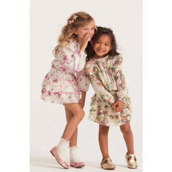 💕LOVESHACKFANCY💕 Billie Skirt ~ Shining Gemstone Floral Print Girls 2-3 Y NWT - Picture 8 of 16
